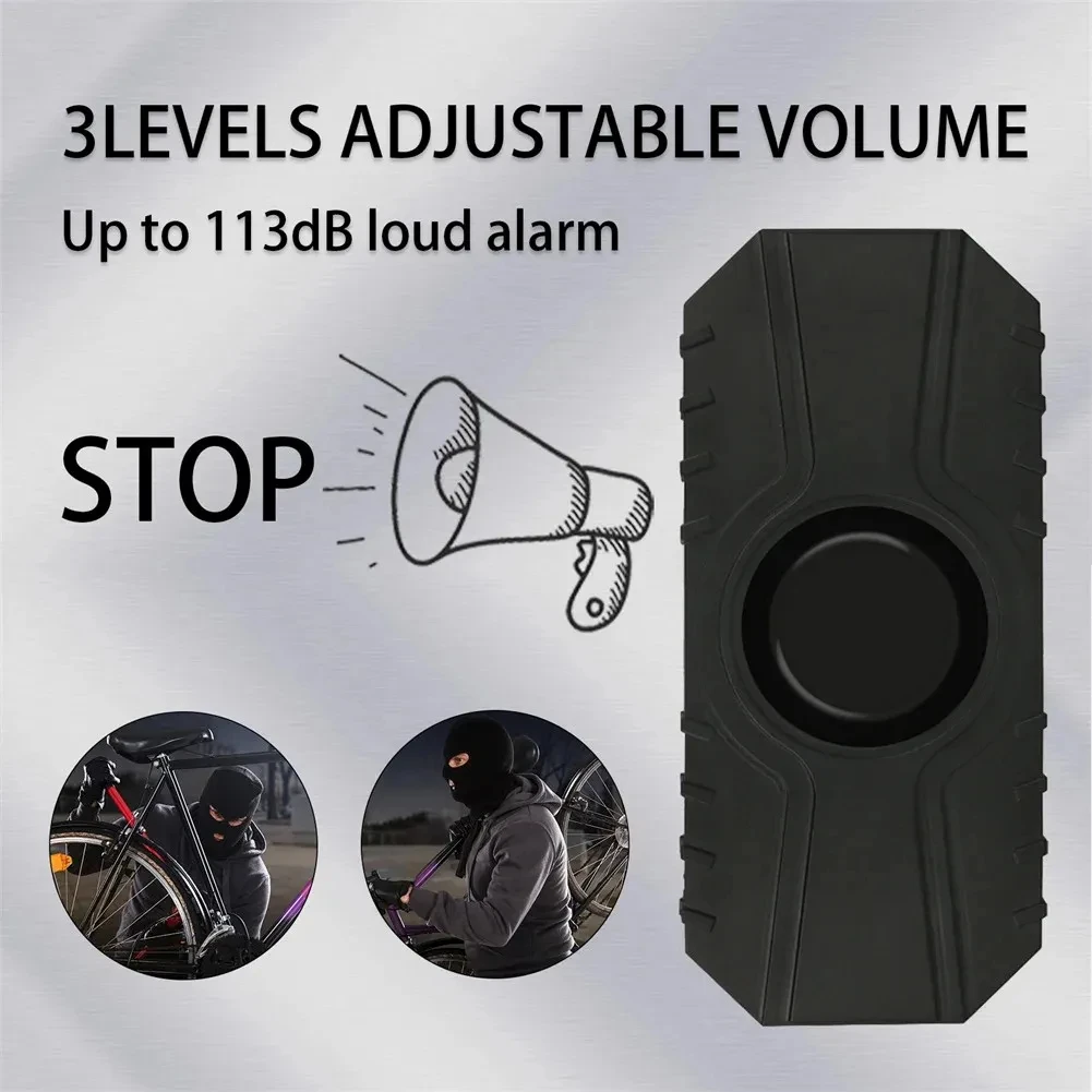 Wireless Vibration Alarm Waterproof Motorcycle Electric Bicycle Alarm Remote Control Anti-loss Safety Sensor USB Charging