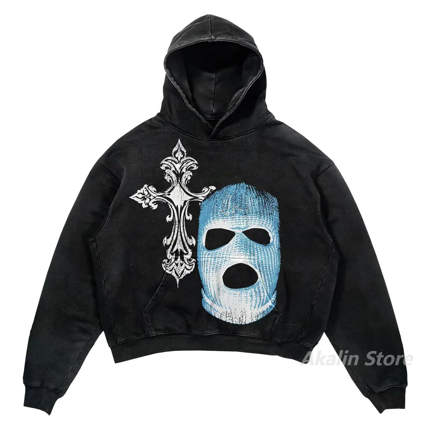 Harajuku Oversized Masked streetwear men Print Hoodies Women Tops tracksuit men Couples Sweatshirt Goth Y2k Clothes men clothing