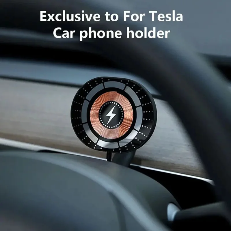 Per Tesla Model 3/Y supporto per caricabatterie Wireless magnetico per auto telefono adsorbibile