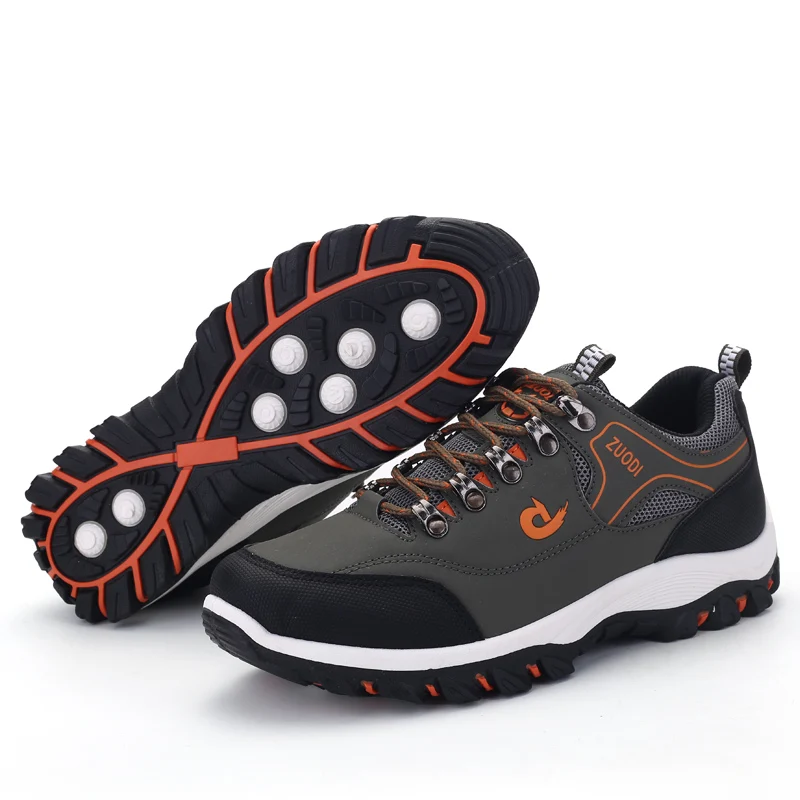 Hiking Shoes Men Skid Resistan Sneakers Fashion Outdoors Mountain Boots Lace Up Trekking Shoe Plus Size 39-48