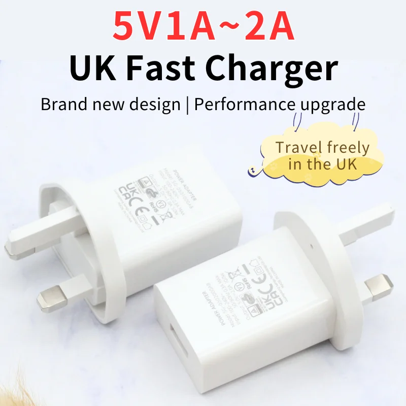 UK Travel Adapter 5V2A UK Standard Universal Multi-function Fast Charger For Ireland Singapore Travel Phone Charging Convenient