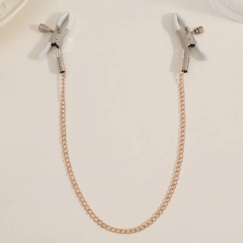 Woman Nipple Chain Chest Breast Sex Toy Erotic Couple Outdoor Sex Adult Toys Girl Amazing Dating Tools  with Silver Strings - view 3
