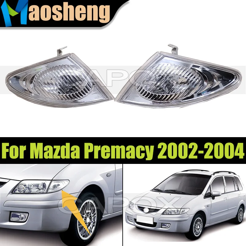 1Pair Front Bumper Corner Light Turn Signal Lamp For Mazda Premacy 2002 2003 2004 Headlight Corner Lamp