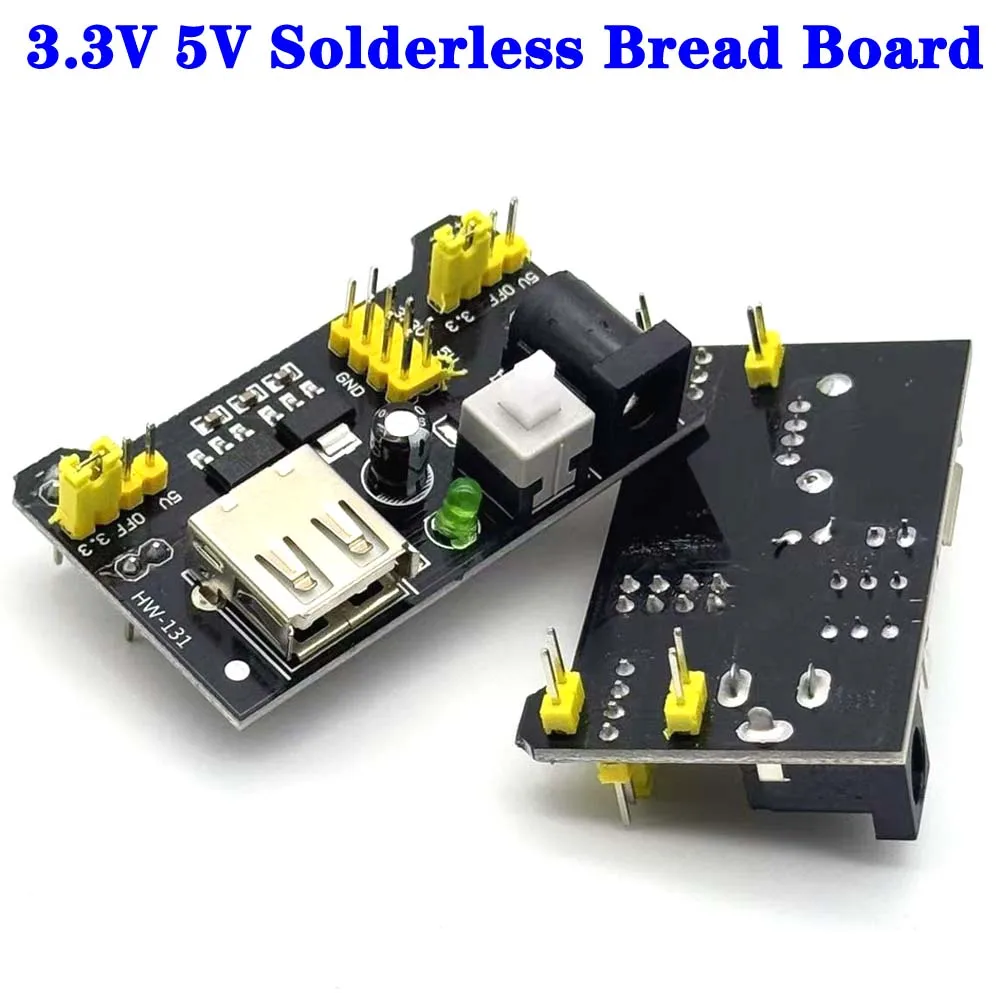 

3.3V/5V MB102 Solderless Breadboard Power Supply Module DIY Kit Parts For Arduino HW-131