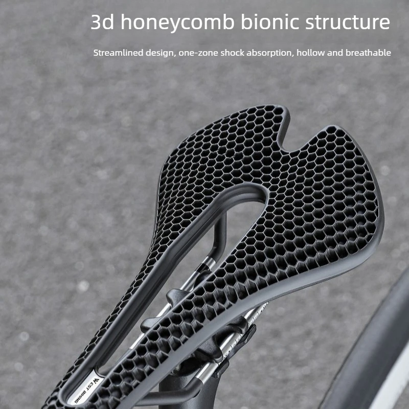 3D Honeycomb Bike Saddle Anti Slip Shockproof Bicycle Seat for Road Mountain Cycling