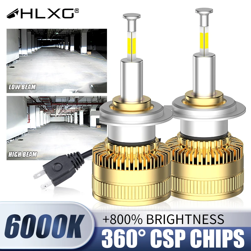 yZ[zHLXG H7 H11 LEDwbhCg CANBUS H1 H8 HB3 9005 HB4 9006 Hir2 9012 LEDtHOv 360°vWFN^[Y ԗpd 12V 6000K
