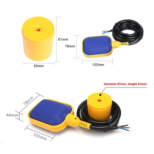 Imagen 2 del producto 1 Uds 2M 5M 10M controlador interruptor de flotador interruptores de líquido líquido nivel de agua interruptor de flotador Sensor de Contactor