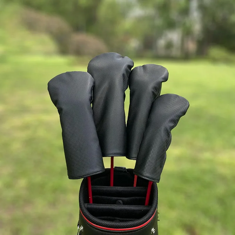 Cubierta de madera de Golf de diseño Simple, juego de protectores impermeables híbridos Fairway, cuero de PU, fundas duraderas suaves para palos de