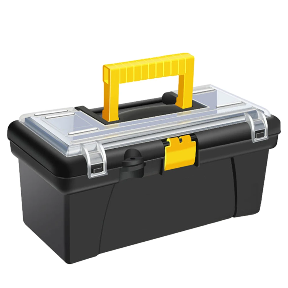 12Inch Hardware Toolbox Plastic Thick Combination Suitcase Electrician Carpenter Electric Drill Storage Box Portable Plastic Box