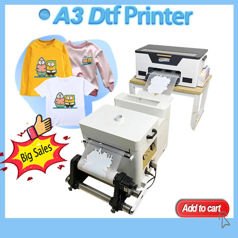 Free Shipping A4 A3 Dtf Printer Heat Press Printing Dtf For Commercial T-shirt Shop