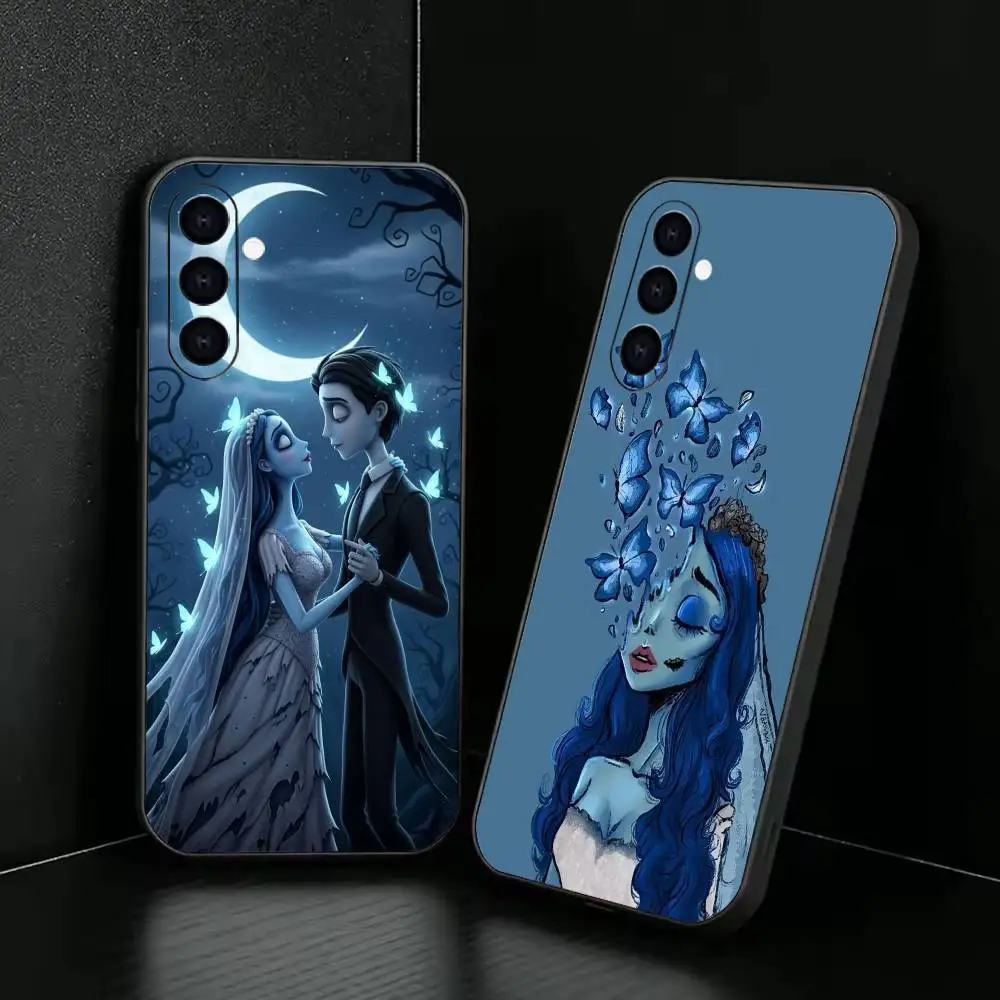 C-Cartoon Tim Burtons Corpse Bride Phone Case Black Silicone Soft For Samsung Galaxy A73,A72,A71,A70,A53,A52,A51