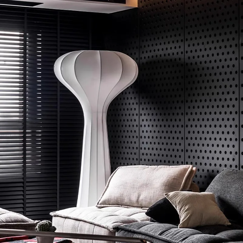 

Simple and creative mushroom lamp Japanese silk silent wind floor lamp living room villa hotel lobby