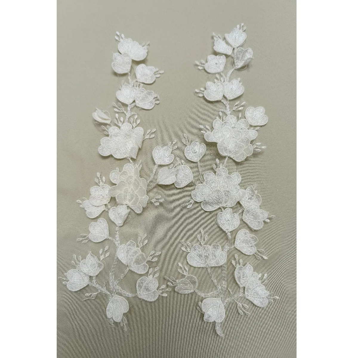 3d Plain Flower Lace Patches For Wedding Dress Bodice Medallion Lace Patches