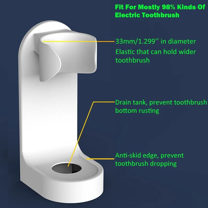 Portaspazzolino elettrico staccabile per Oral B/Xiaomi 90% spazzolino elettrico supporto adesivo a parete per tavolo da bagno