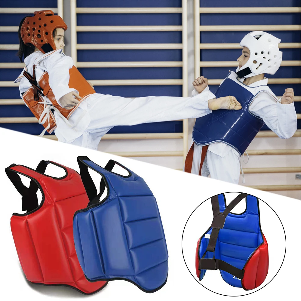 

Reversible Taekwondo Chest Guard Body Protector Vest Martial Arts Rib Shield Armour Training Uniform For Karate Judo Kickboxing