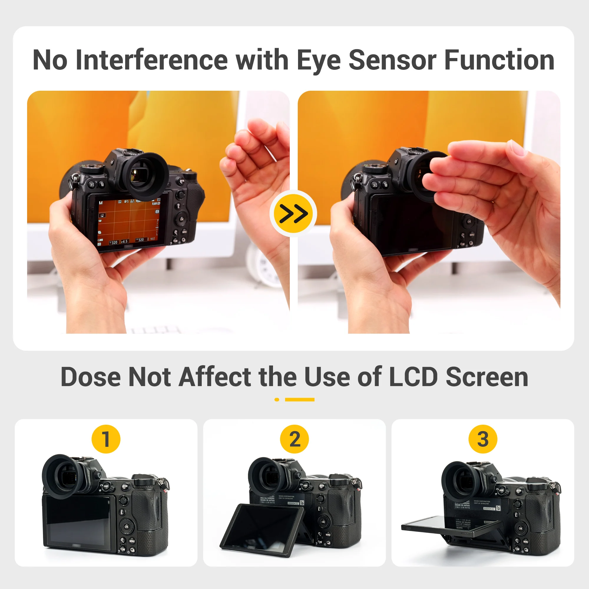 Black Nikon Z5II Z6 III Viewfinder Eyepiece KE-DK29