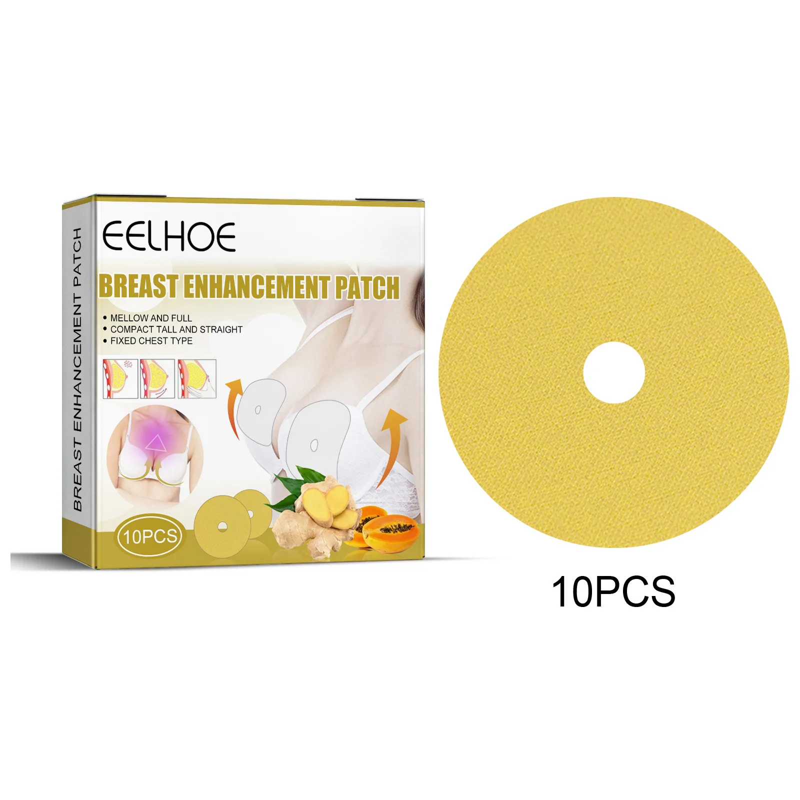 가슴 10pcs Breast Enhancers Pads Plant Ingredients Breast Patches Care Breast Lifting Firming Bust Enlargement Lifting Patch Sexy