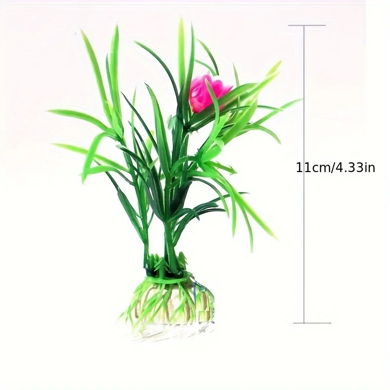 نباتات بلاستيكية صناعية تحت الماء، حوض أسماك، شجيرة مائية وهمية، عشب مائي أخضر، عرض محاكاة الديكور