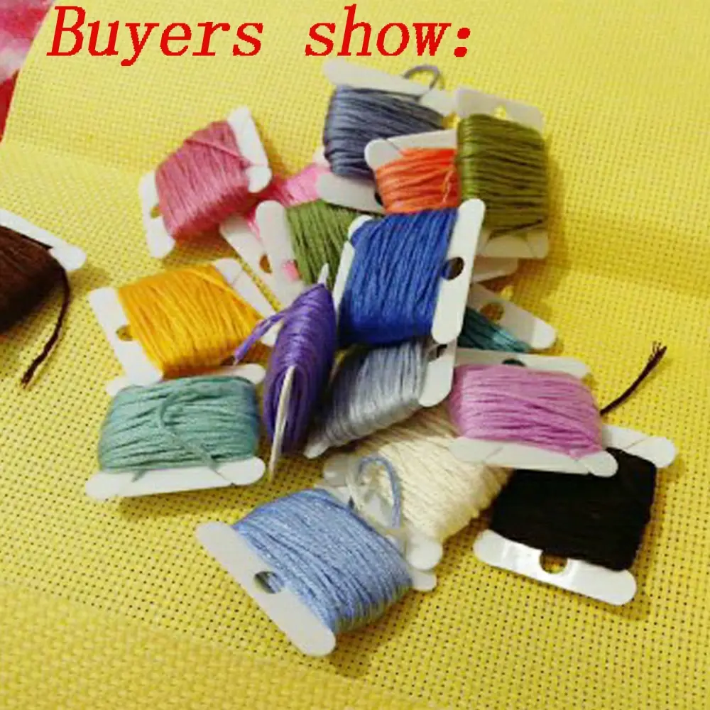 30pcs Plastic Floss Bobbins Sewing Thread Organizer Holder Embroidery Floss Card DIY Craft Cross Stitch Tools