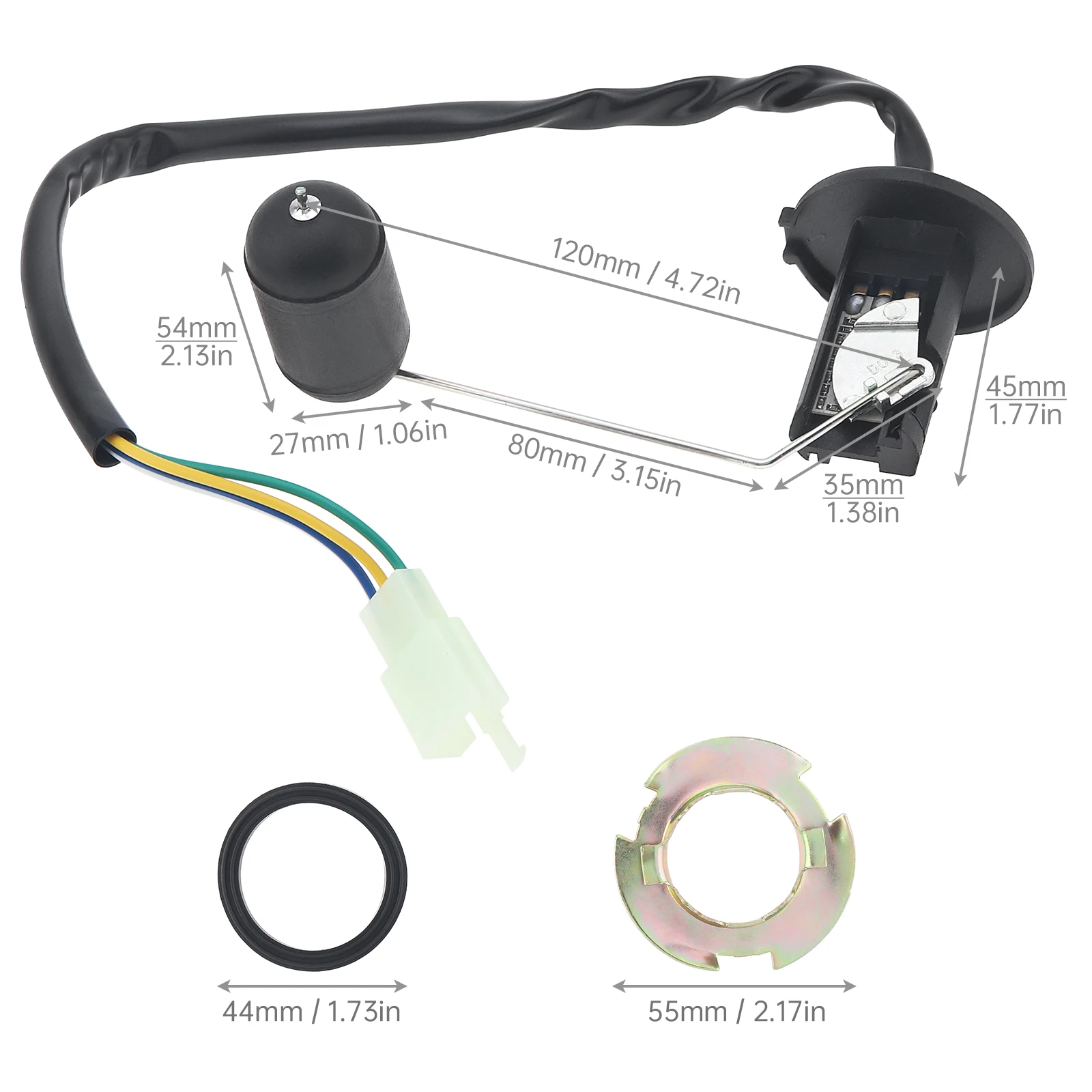 3-wire Fuel Tank Gas Level Sensor for GY6 50cc -250cc 139QMB 152QMI Chinese Scooter Moped ATV Gas Level Sensor Float Kit