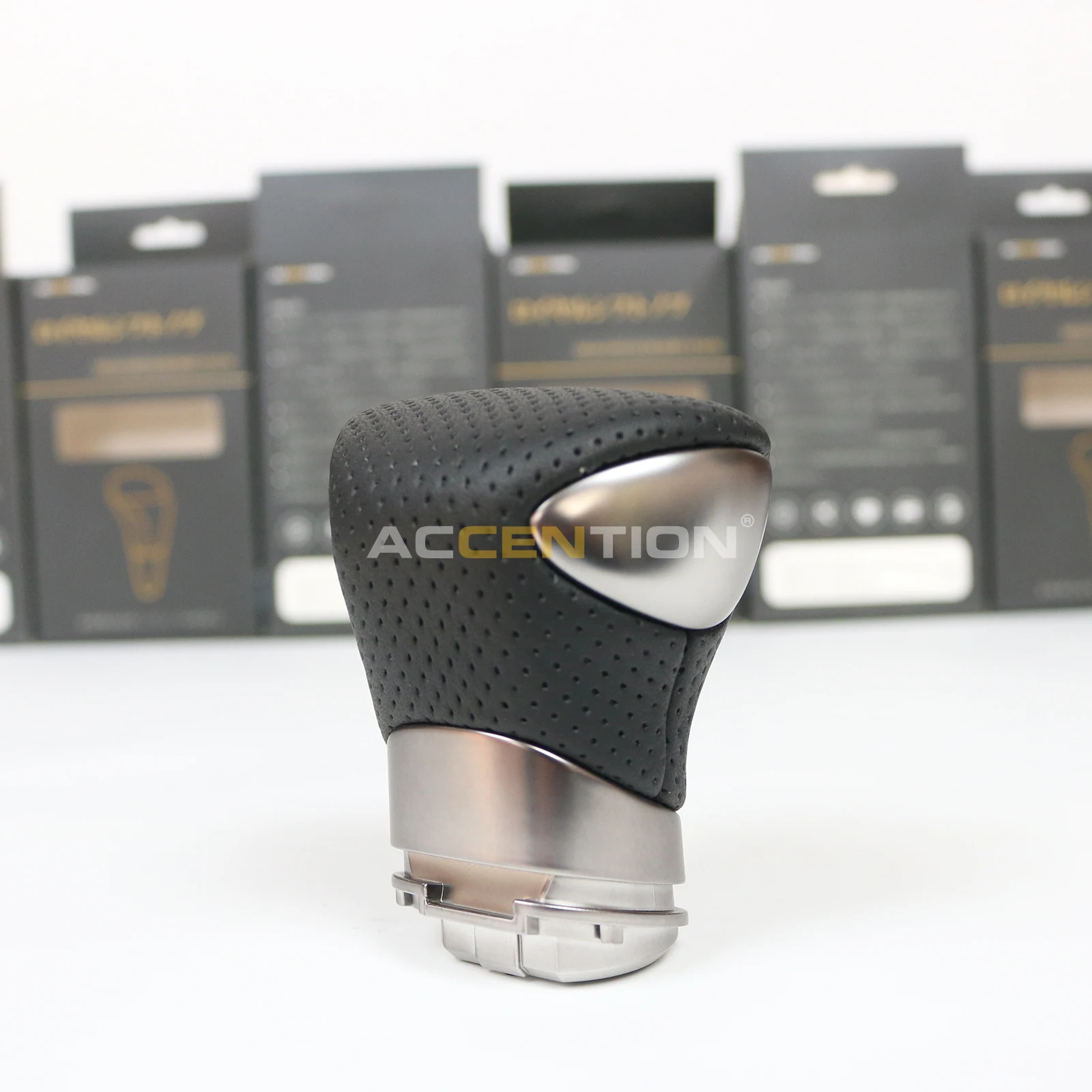Black Leather Carbon Fiber Gear Shift Knob For Lexus ES 2018-2022 ES200 ES260 ES300 ES300h