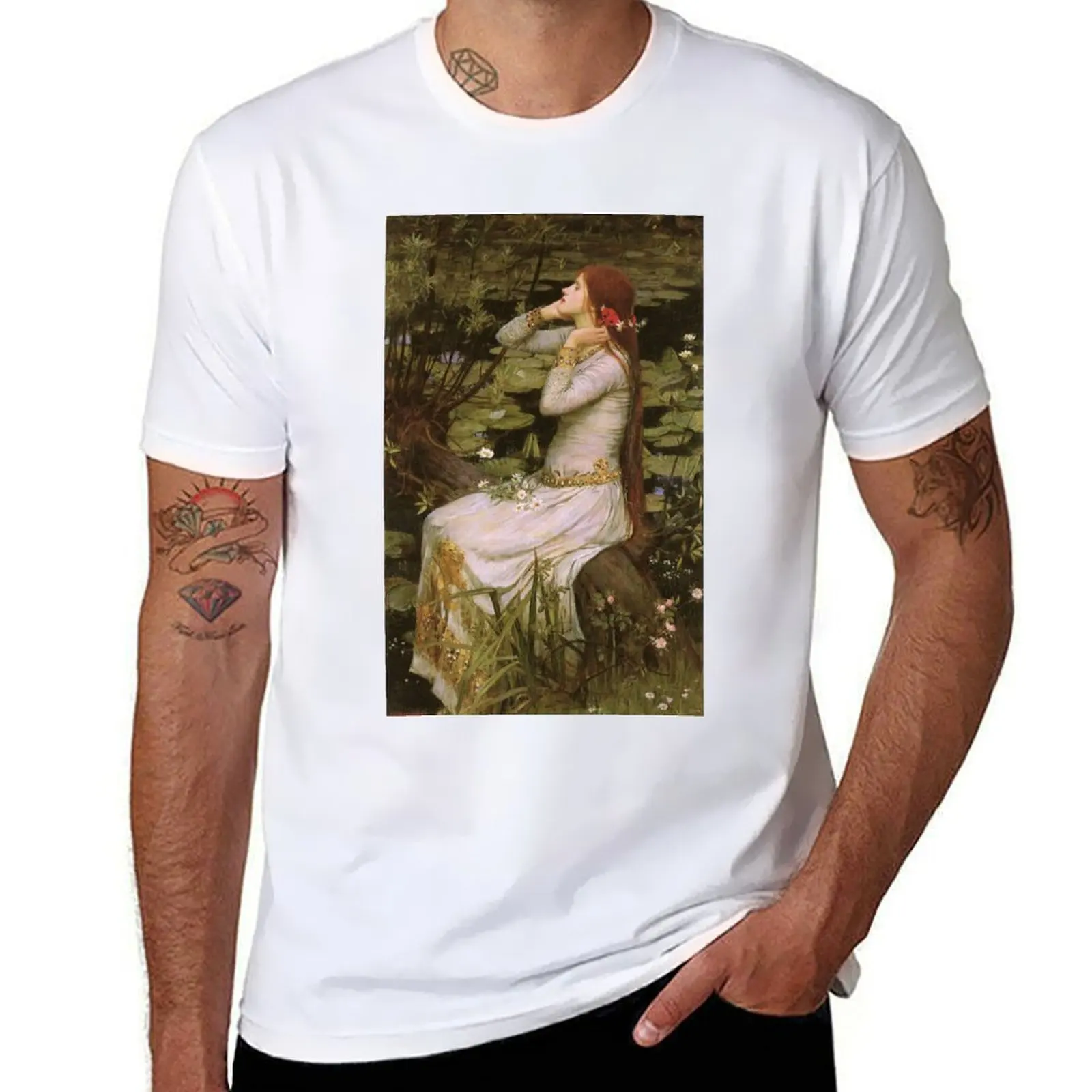 

Ophelia - John William Waterhouse T-Shirt t shirts for man slim fit t shirts for man cotton soft T-Shirt