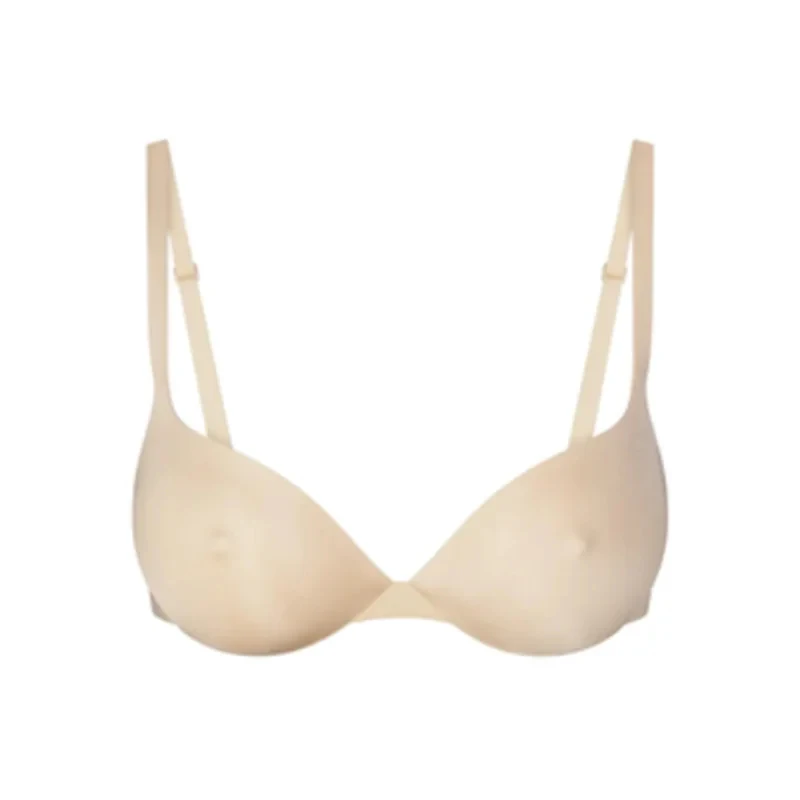Women Push Up Bra Simple Underwear Seamless Bras with Adjustable Straps Underwire Support Comfort Invisible for All-Day Wear