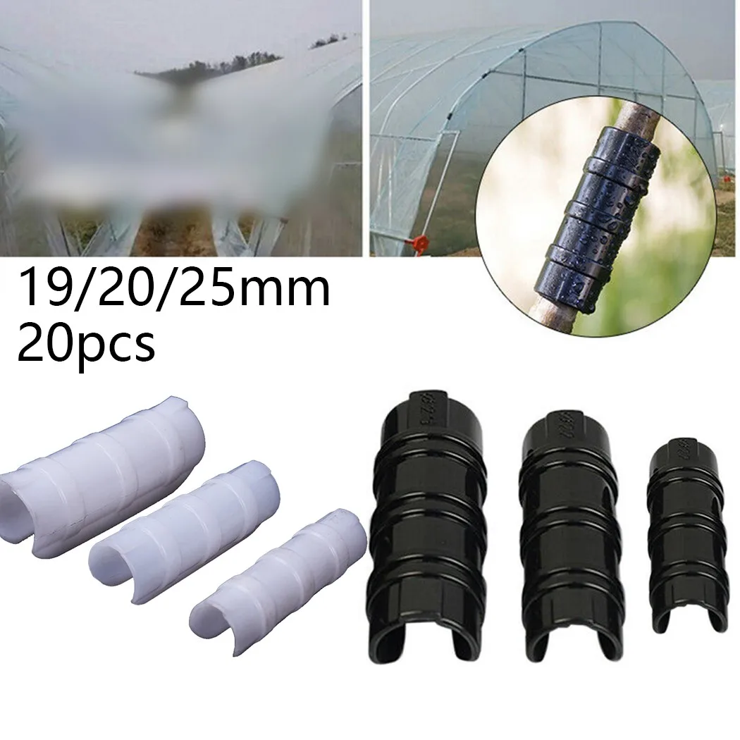 20 Stück Filmklammern Sonnenschutznetz Gewächshaus Filmklammern Rohr 19 mm 20 mm 25 mm Klemmfolienklammern Fester Rahmen Rohrpflanze Kunststofffolienklammer
