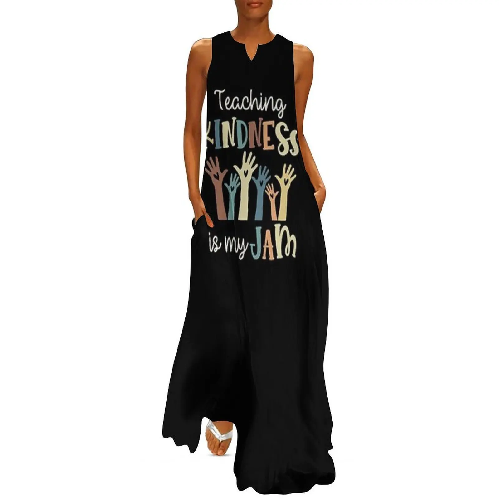 

Teaching Kindness Is My Jam Long Dress dress korean style Beachwear party dresses woman