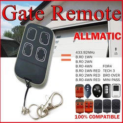 Controlador de Control remoto ALLMATIC 433,92 mhz reemplazo ALLMATIC BRO2WN FOR4 TECH3 BRO1WN BRO4WN Control remoto para puerta de garaje