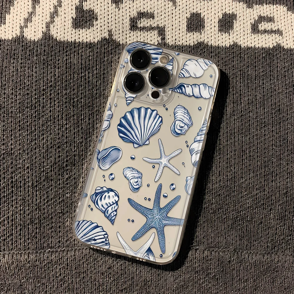 Marine Organism Phone Case For IPhone 16 16E 15 14 13 Pro Max Case For IPhone 11 12 XS XR 7 8 Plus Cover Funda Bumber Coque