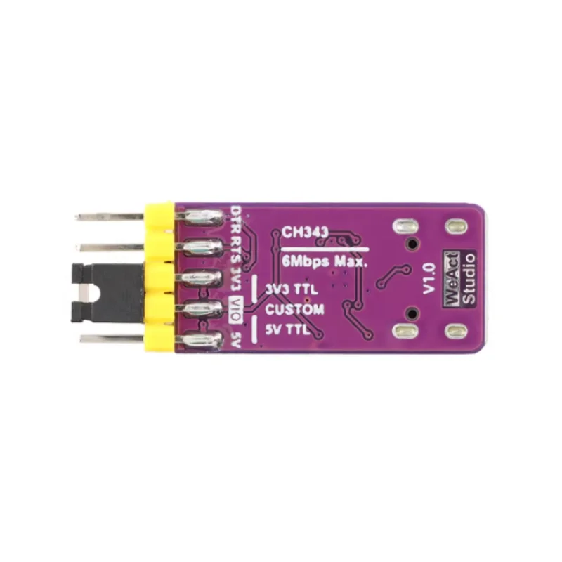 2pcs Original USB to Serial Module 6Mbps 5V/3.3V TTL CH343P Debugging and Programming Downloader Type-C