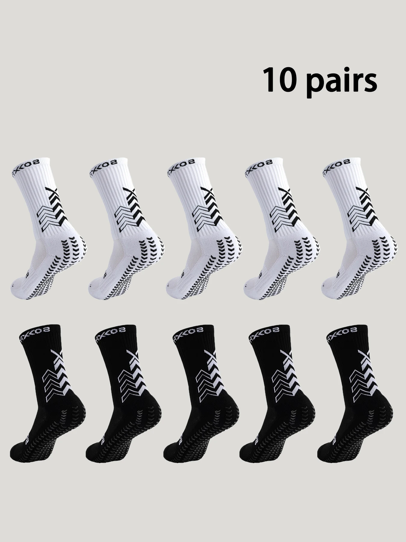 

5/6/10 Pairs Soccer Socks Sports Training Basketball Socks Non-slip Gym Socks Grip Socks Outdoor Football Sock Women Yoga Sock
