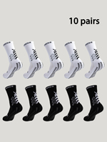 5/6/10 Pairs Soccer Socks Sports Training Basketball Socks Non-slip Gym Socks Grip Socks Outdoor Football Sock Women Yoga Sock
