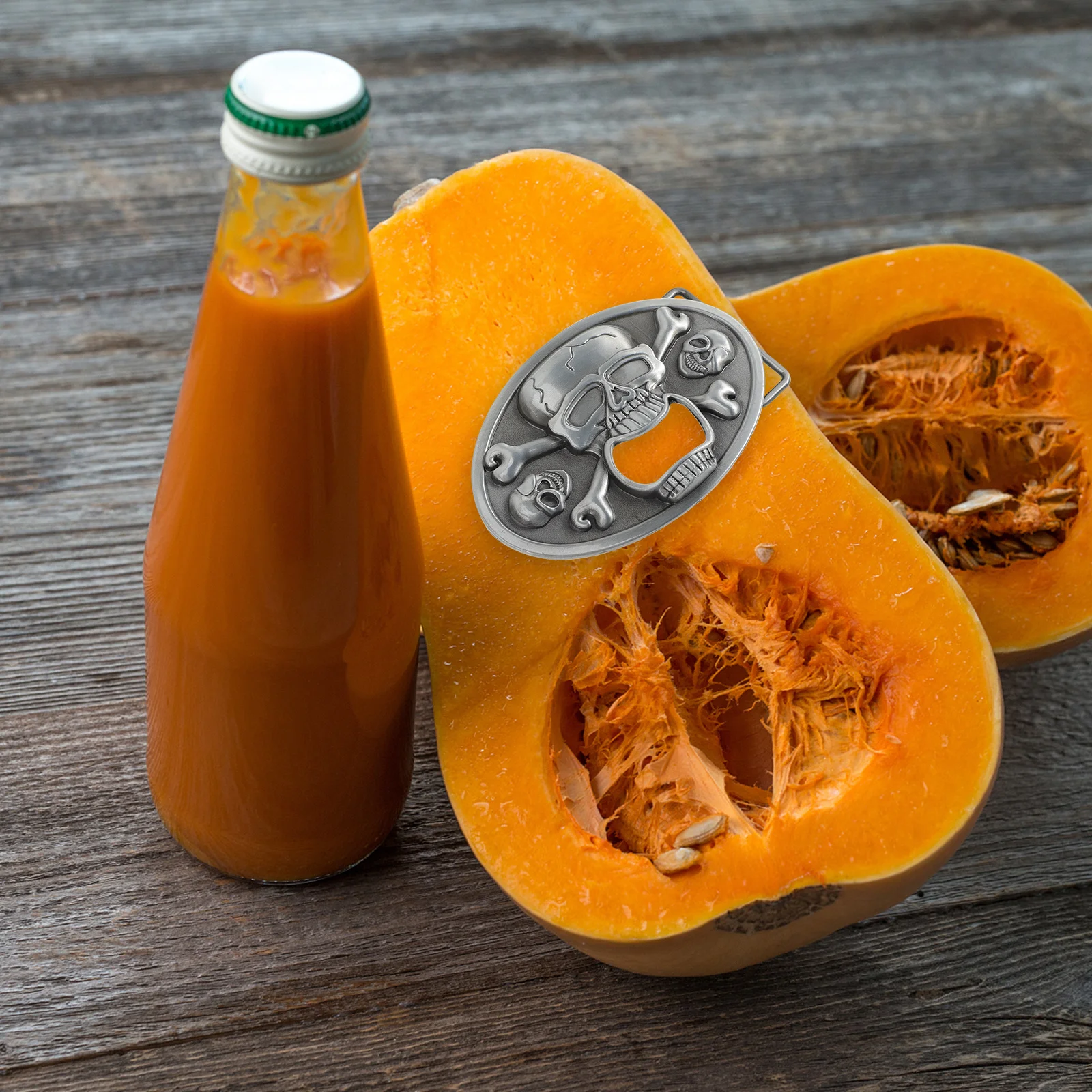 

Skull Bottle Opener Multifunctional Belt Buckle Halloween Gift for Men Outdoor Bar Home Party Bottle Opener Skull Decor