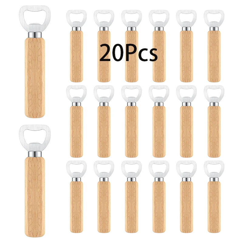 

20Pcs Wood Bottle Opener Wood Wedding Gifts for Guests and Decorations Perfect Gift for Guests