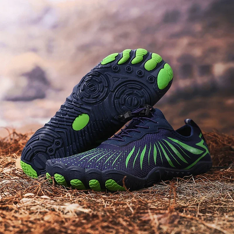 

ELUVA Mens Aqua Quick Dry Water Shoes Swim Beach Sneakers Barefoot Sports Sandals Lightweight Non-Slip Diving Shoes for Swimming