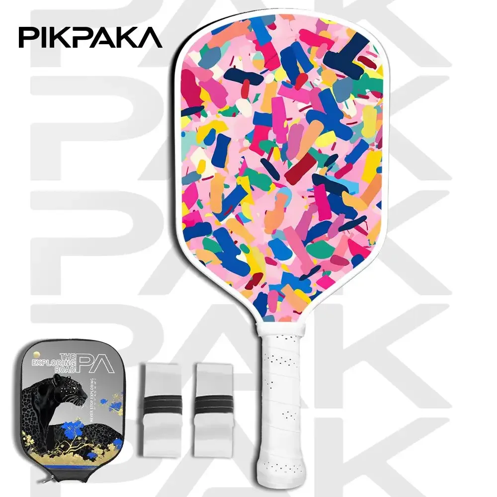 Pickleball مجداف الألياف الزجاجية خفيفة الوزن 13 مللي متر العسل الأساسية الطاقة ومضرب الدبوس مع حقيبة شريط لحام الساخن مجردة ملونة