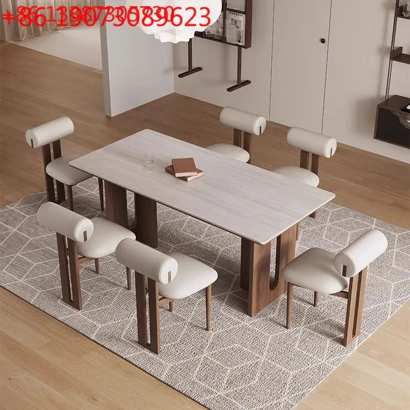 

Американский ретро-стол из массива дерева Deli Feng с каменной столешницей для столовой, гостиной, небольшой квартиры, в французском стиле