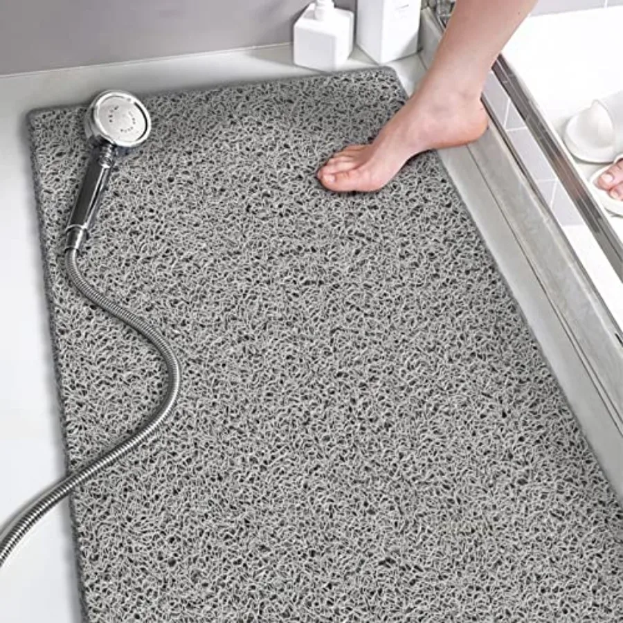 

Shower Mats Non Slip Without Suction Cups, PVC Loofah Bathroom Mats, Loofah Mats for Shower and Bathroom, Quick Drying, 15.7× 3