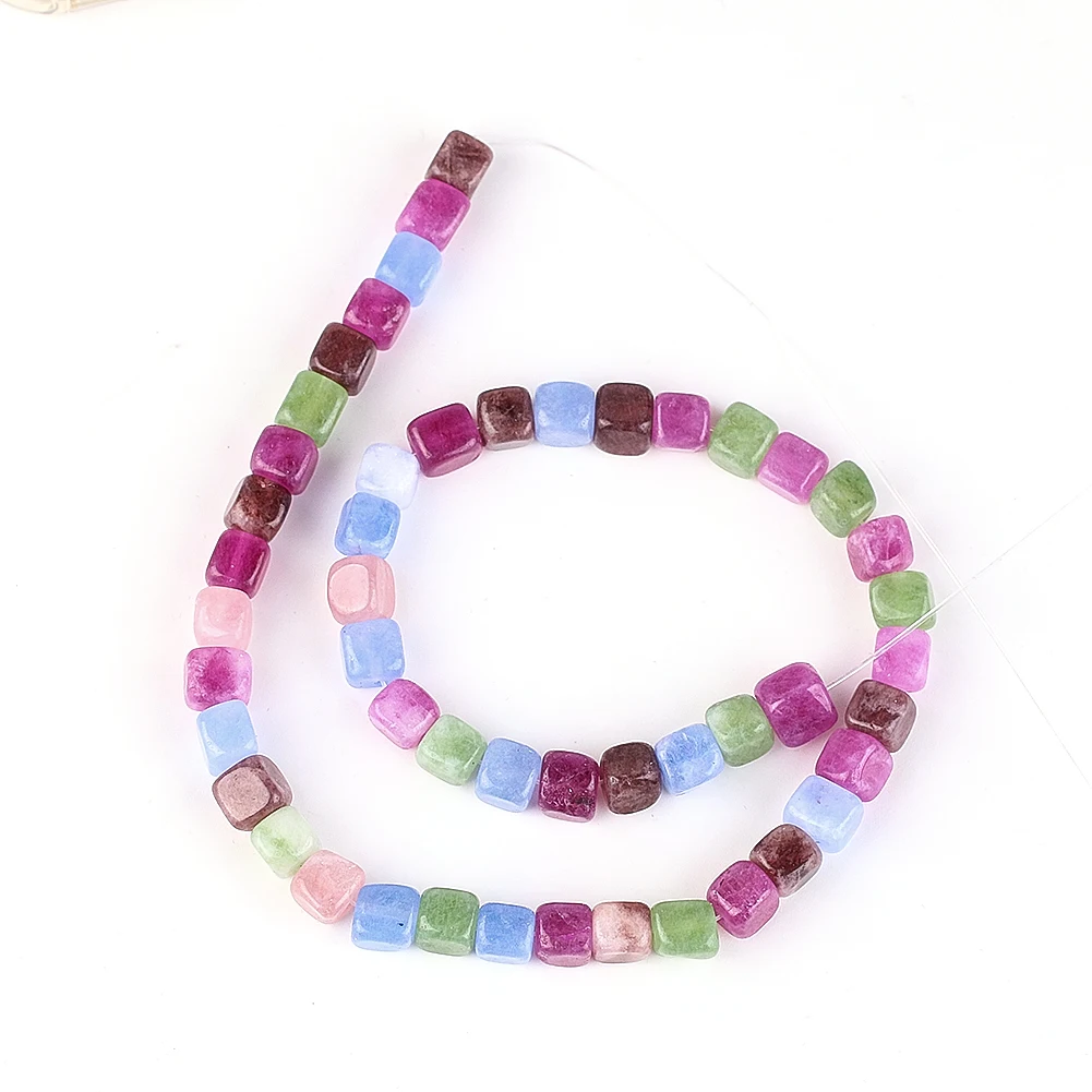 8mm Square Faceted Crystal Agate Beading Jewelry Beads Glass Prism Rainbow Loose Beads for Jewelry Making Diy Necklace Bracelet