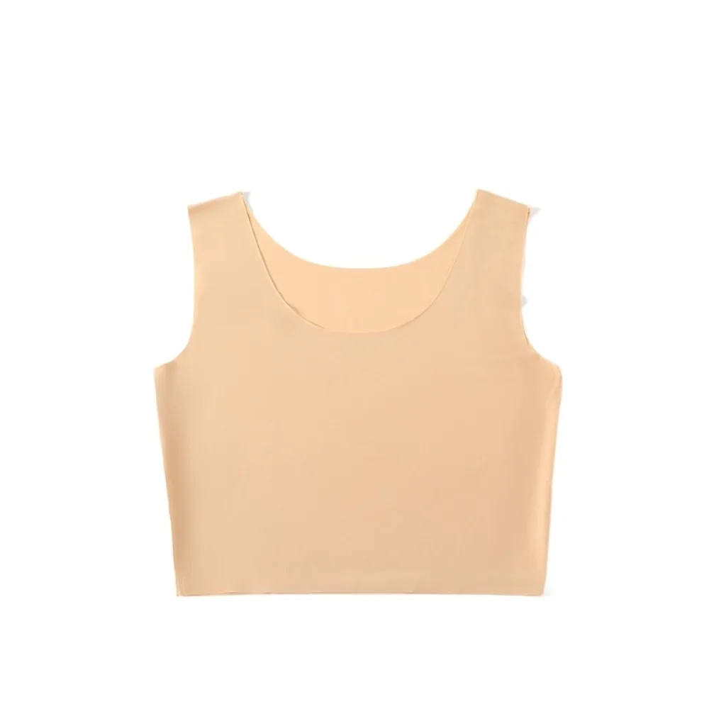 Fashion Sleeveless Ice Silk Camisole Ultra-thin Vest Top Tank Top for Women Simple Basic Slim Summer Crop Top Sport