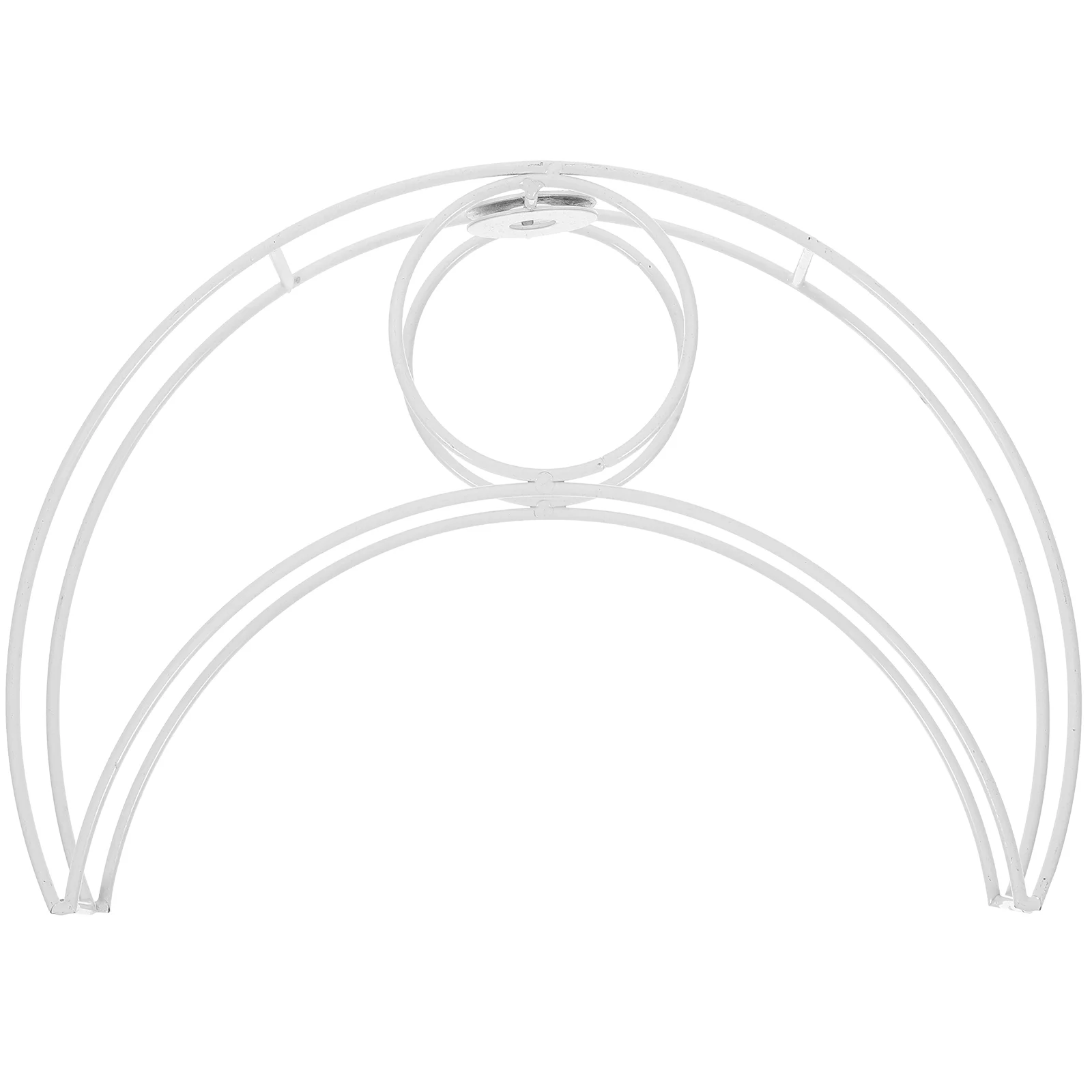 Metal Lamp Cage Light Cage Guard Diy Moon Shape Lampshade Frame Pendant Light Cover Decorative Wire Lamp Shade Ceiling Light