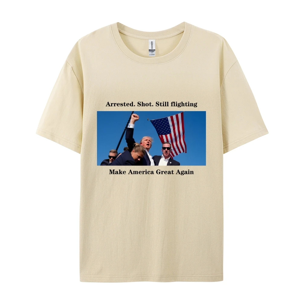 Trump Fight Assassinated T-shirts 2024 Trump 2024 Fashion T Shirt for Men Women America Novelty T-Shirt Women Casual Tee Tops