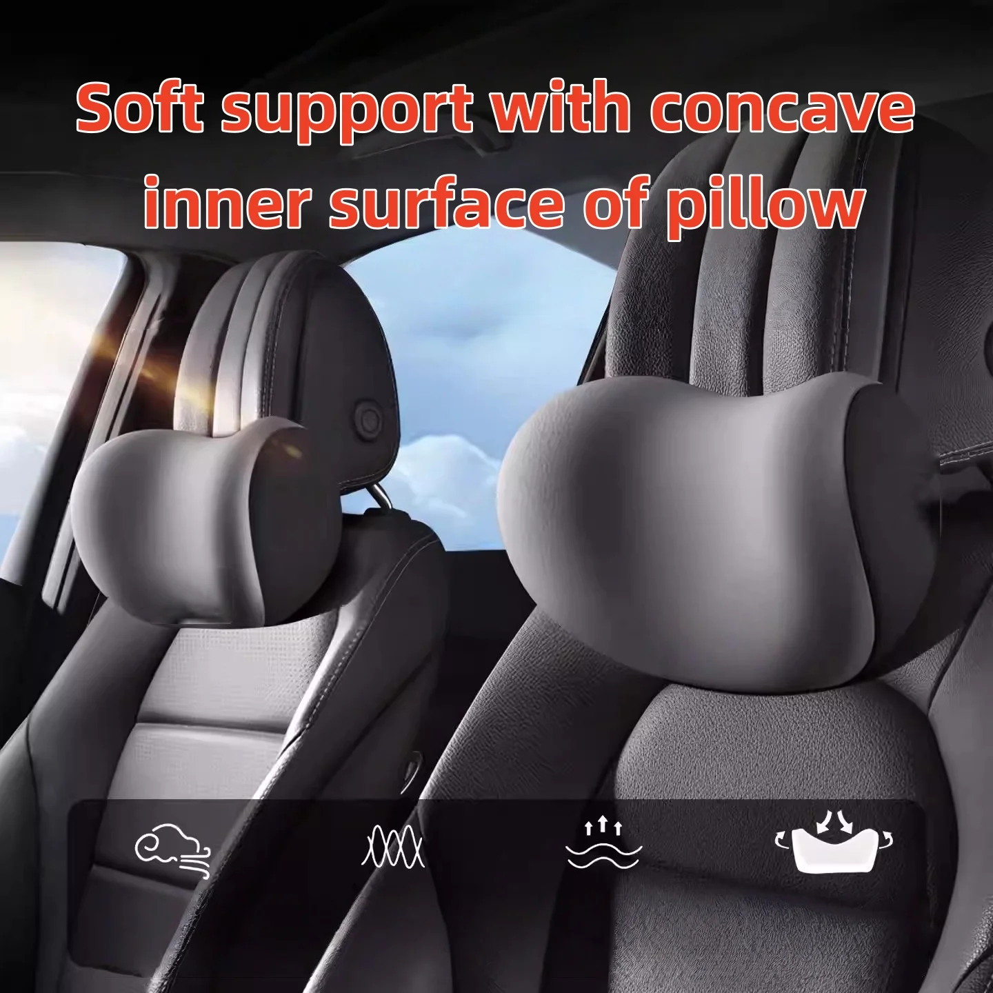 

Подушка для шеи на подголовник автомобиля, автомобильная подушка для сиденья, подушка для поясницы, подушка для шеи и поясницы