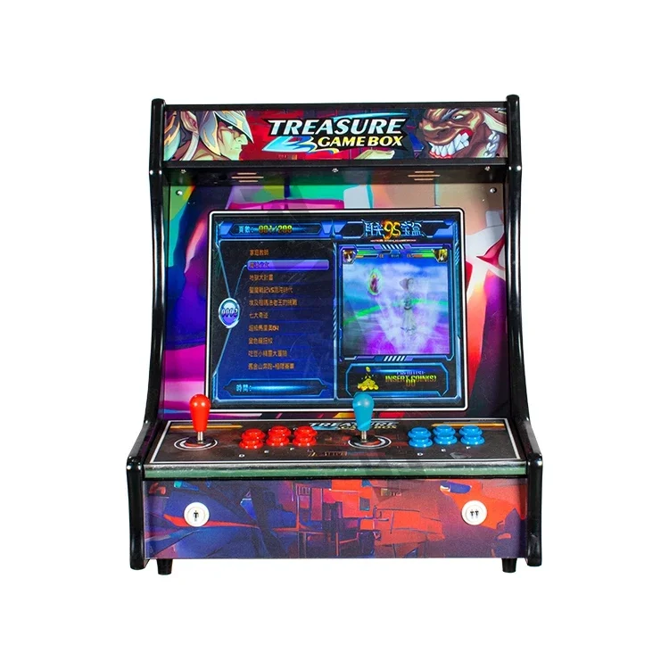 Table Top Arcade Game Cabinet Horizontal Games 2 Player  Double Joystick LCD Desk Arcade Game Machine