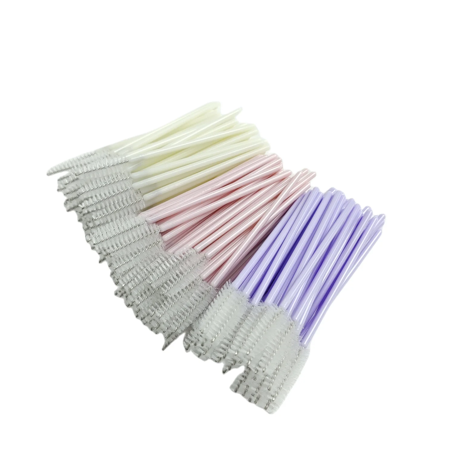 Disposable  Masacra Wands Baby Pink  Purple Cream Color Eyelash Brush