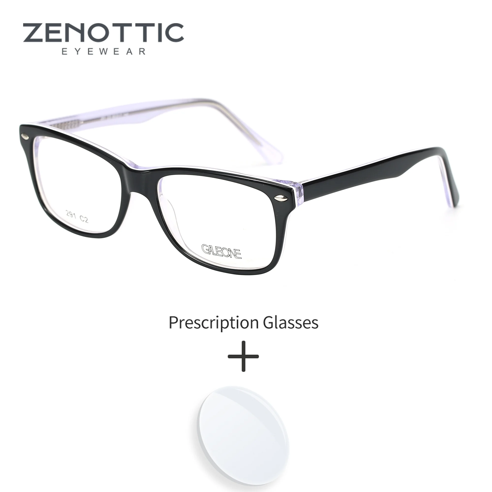 

ZENOTTIC S размер ручной работы ацетатные прямоугольные очки по рецепту для женщин и мужчин оптические линзы с рецептом