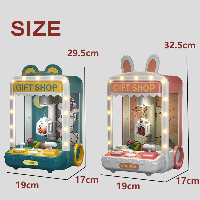 Cartoon Automatic Doll Claw Machine Doll Machine Kids Operated Play Game Clip Doll Toys Mini Claw Catch Toy Crane Machines Gift