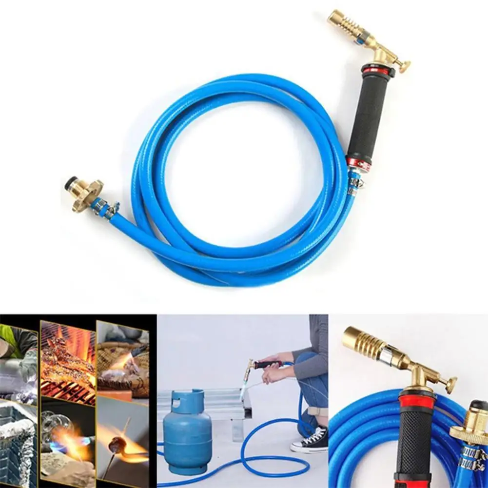 Liquefied Gas Welding Torch Kit With Hose Welding Gun Welding Equipment For Soldering Propane Cooking Brazing Portable Gas Torch